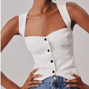 Reformation Kimberly Linen Top (Size XS)